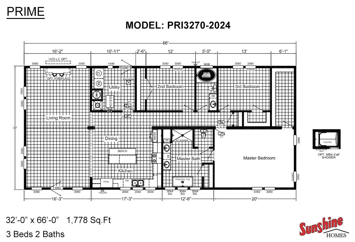 Prime PRI32702024 by Sunshine Homes Yurezz Home Center of Byron